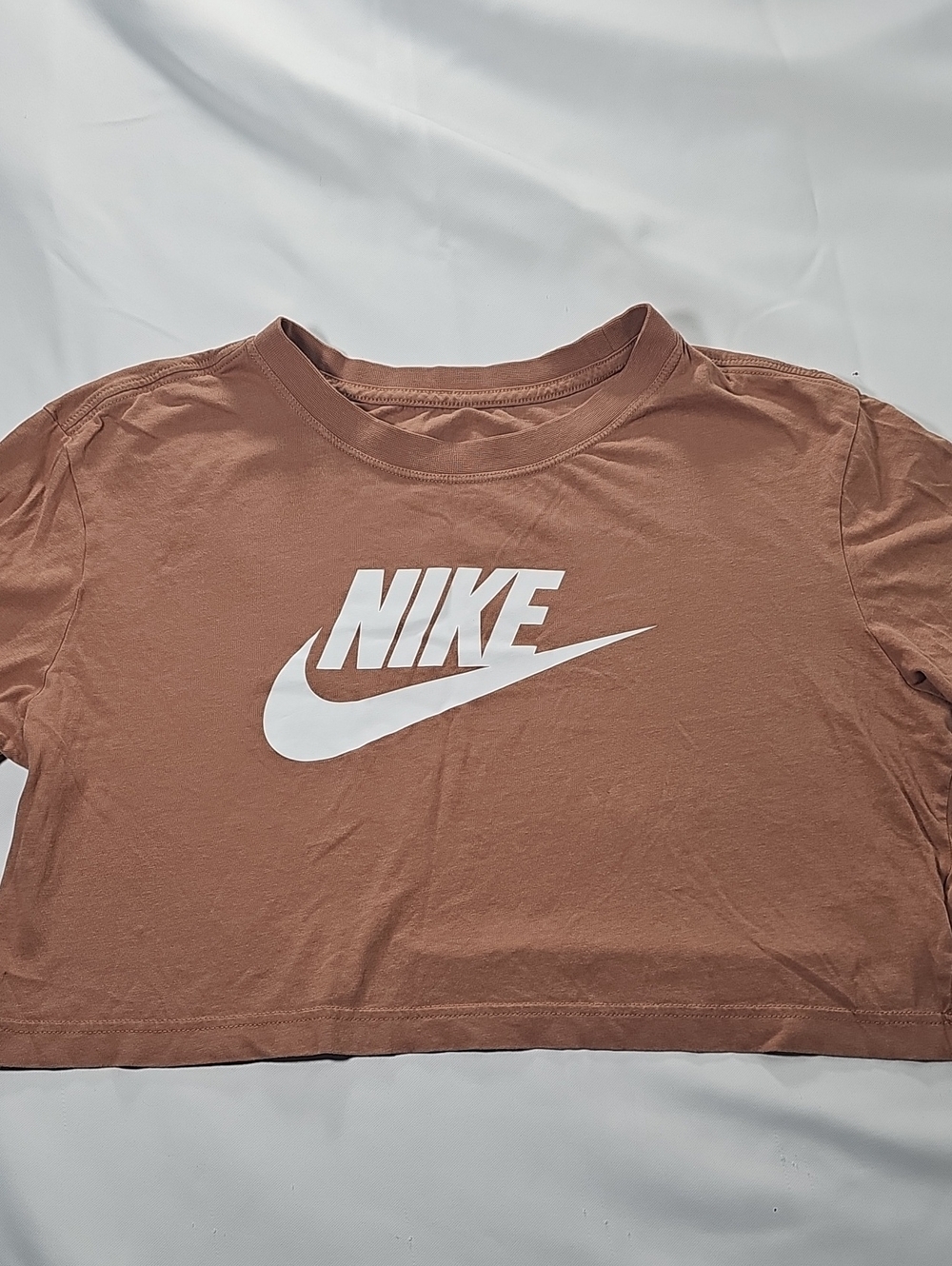 Nike Women's Cropped Logo Tee - Dusty Mauve